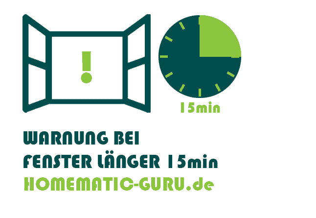 Homematic Fenster länger als 15min geöffnet