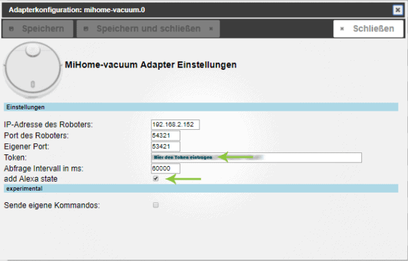 Homematic Xiaomi Vacuum Staubsauger steuern 4