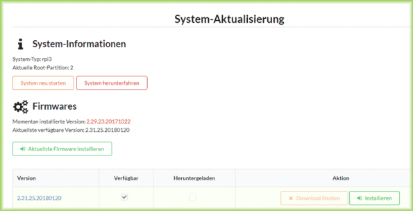 RaspberryMatic Autoupdate