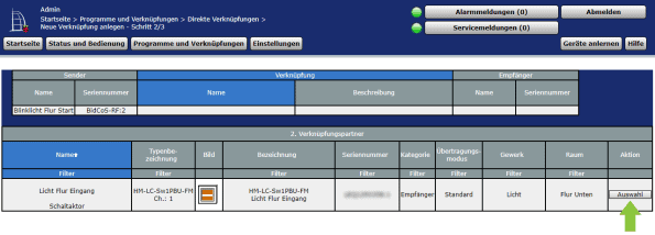 Homematic Blinklicht direkte Verknuepfungen herstellen Teil2 Licht-Aktor