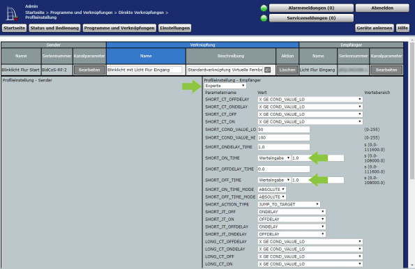 Homematic Blinklicht direkte Verknuepfungen herstellen Teil3 Licht-Aktor 1von2